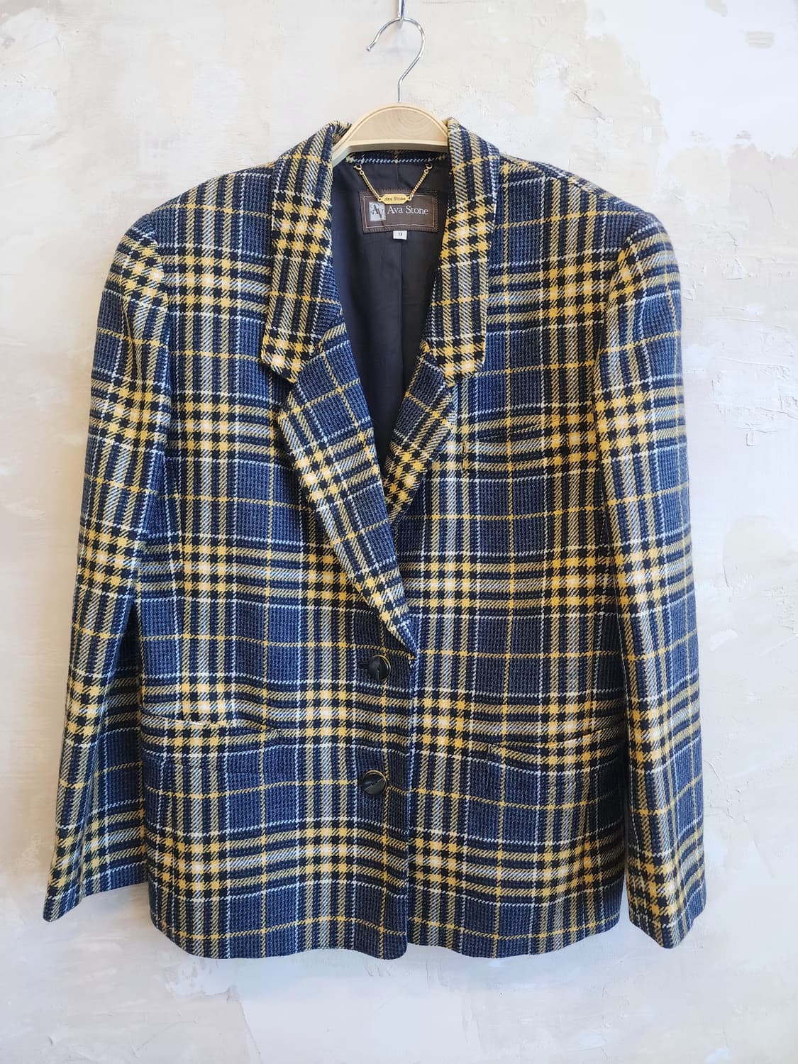 울 체크 자켓 상품이미지1