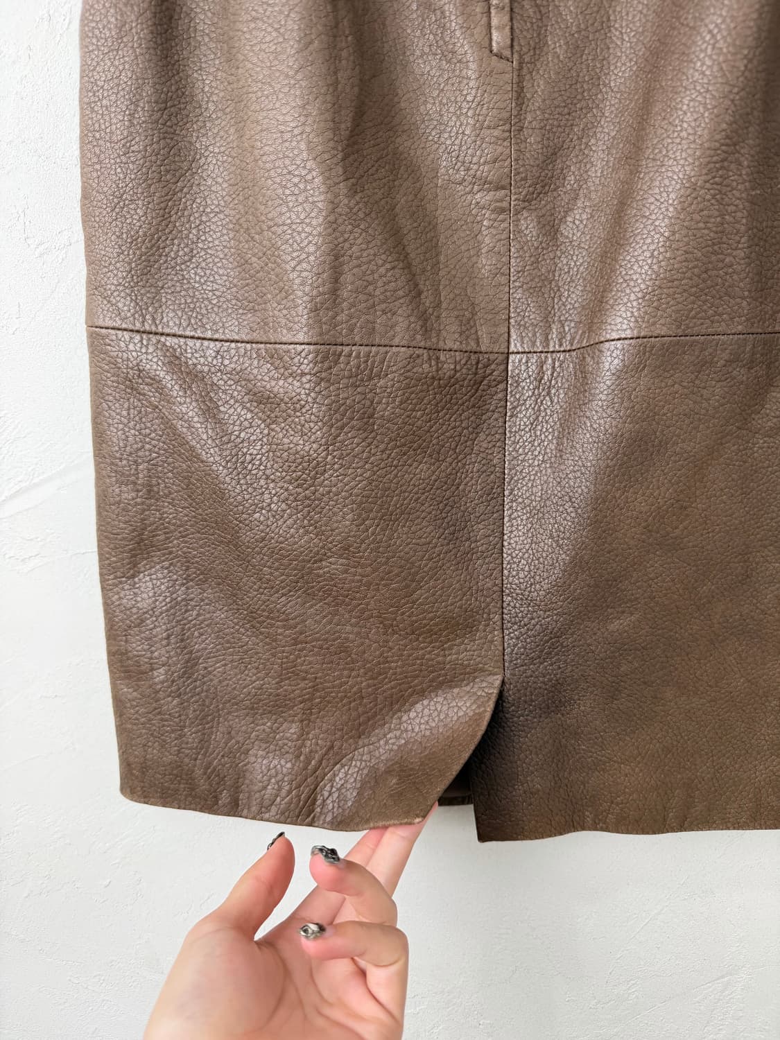 90s 발렌티노 레더 스커트 상품이미지3