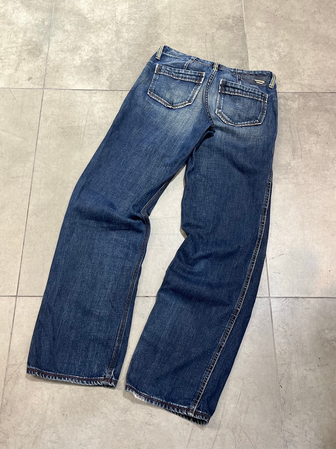 Diesel Industry 빈티지 워싱 와이드 데님 팬츠 상품이미지7