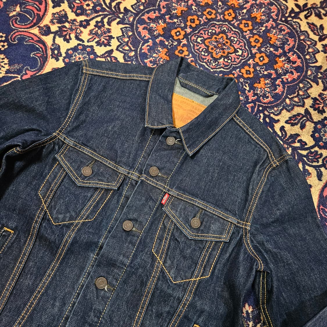 리바이스(Levis) 옐로우 스티치 데님 트러커 자켓  상품이미지3