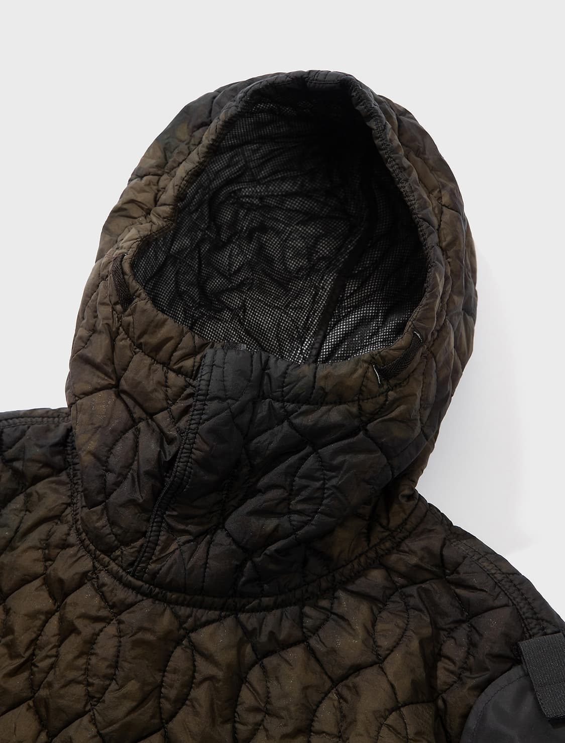 (새상품) 네멘 타이다이 퀼티드 후드 정글 그린 상품이미지3