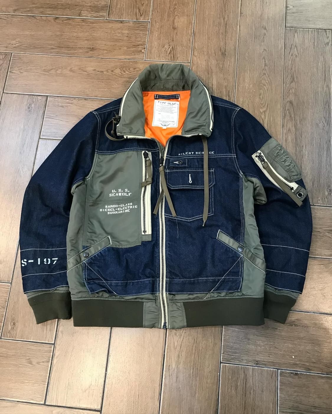 Avirex Type Blue Denim Ma-1 JK 상품이미지7