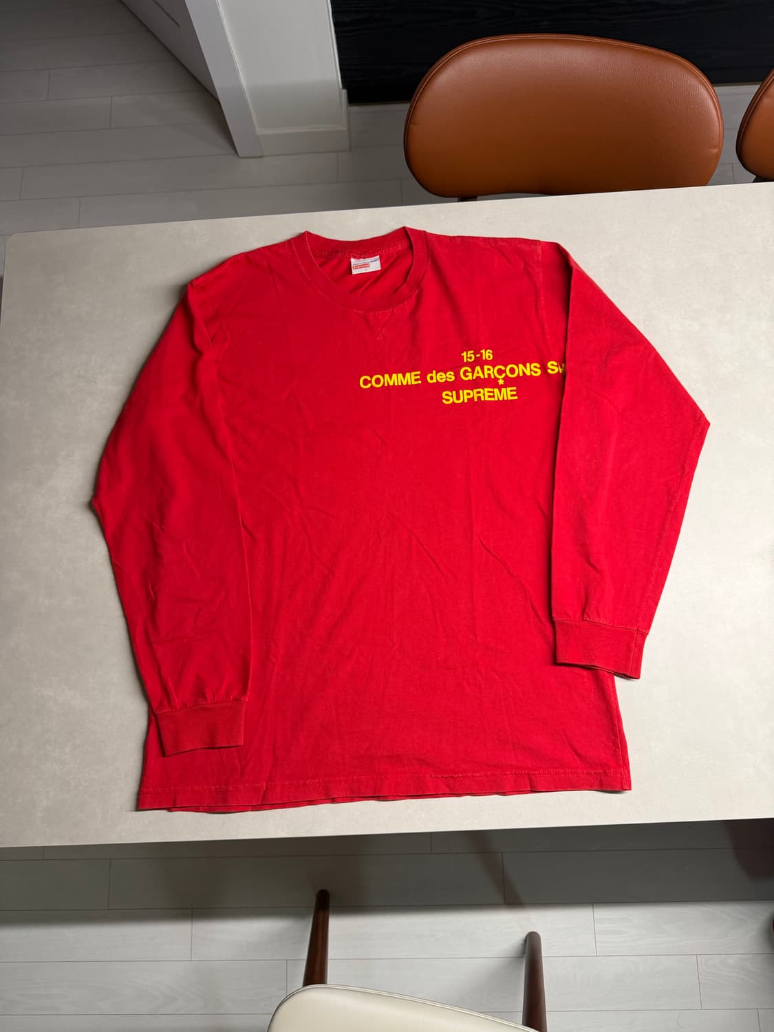 꼼데가르송 슈프림 롱슬리브 긴팔티 Made in USA🇺🇸 상품이미지1