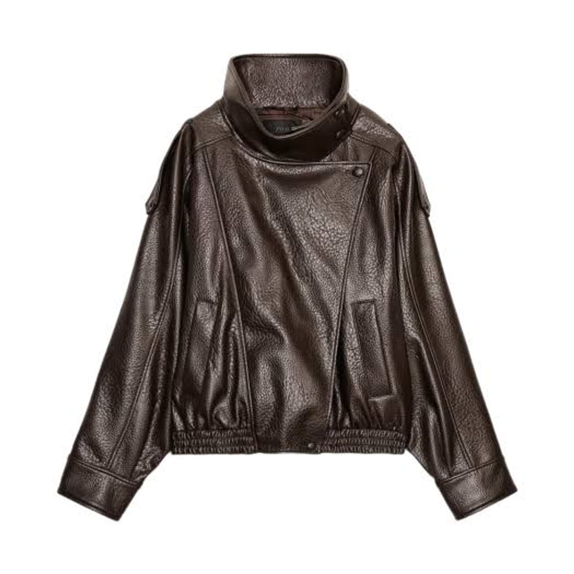 자라 레더자켓(생로랑 맛) 브라운 상품이미지1