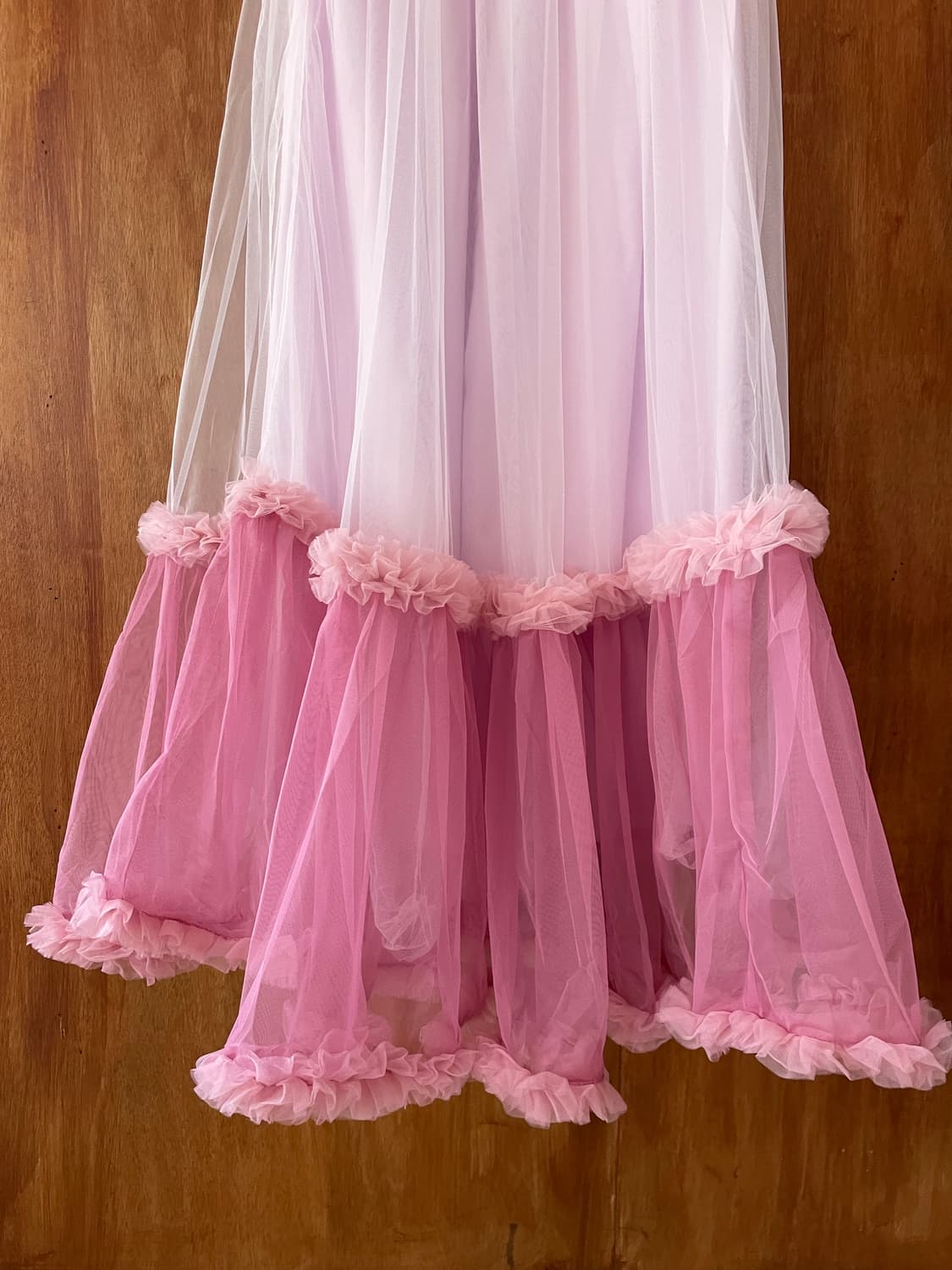 Pink layered tulle maxi skirt 상품이미지6