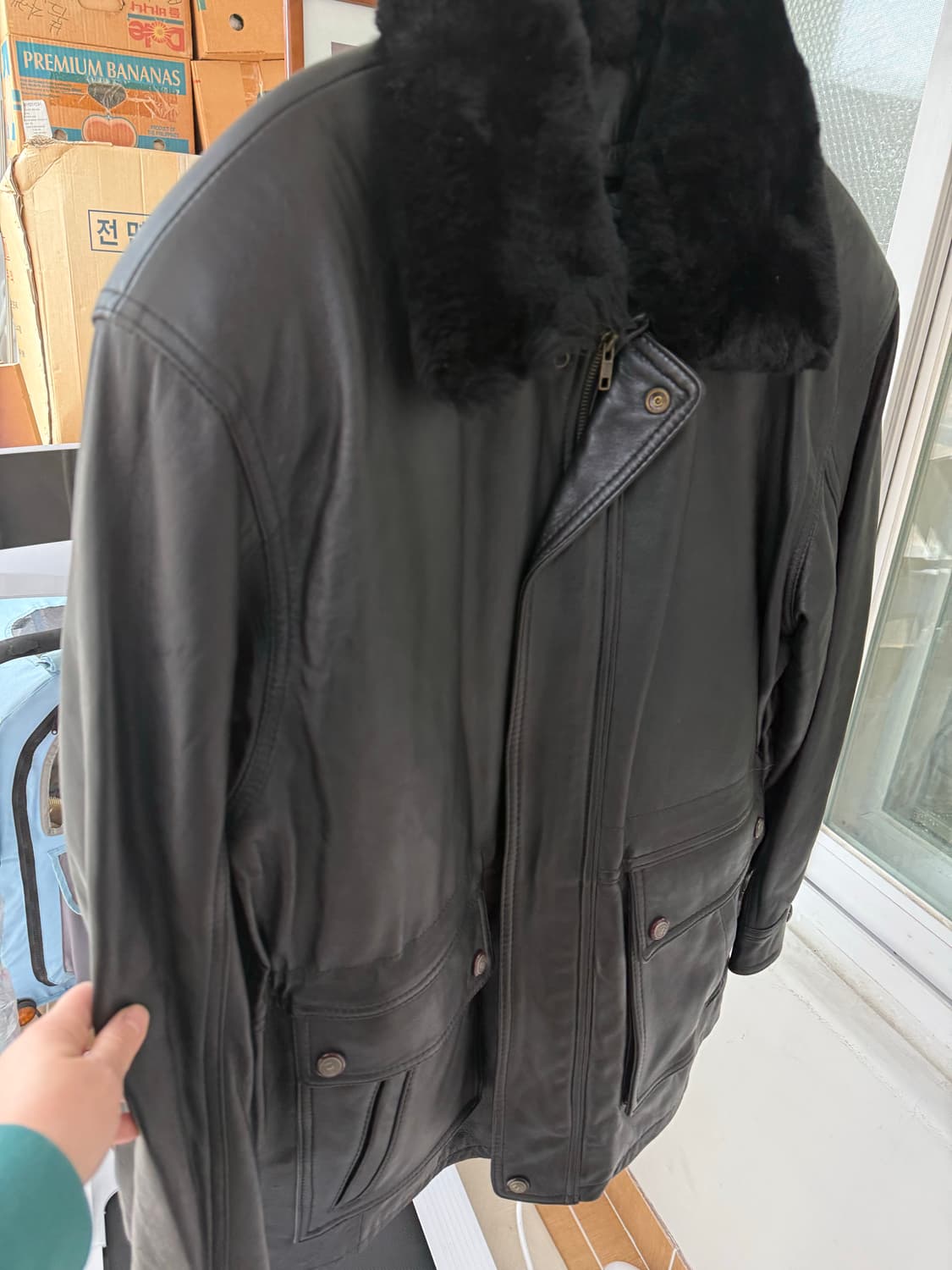 양가죽양털오리털자켓새것 상품이미지2