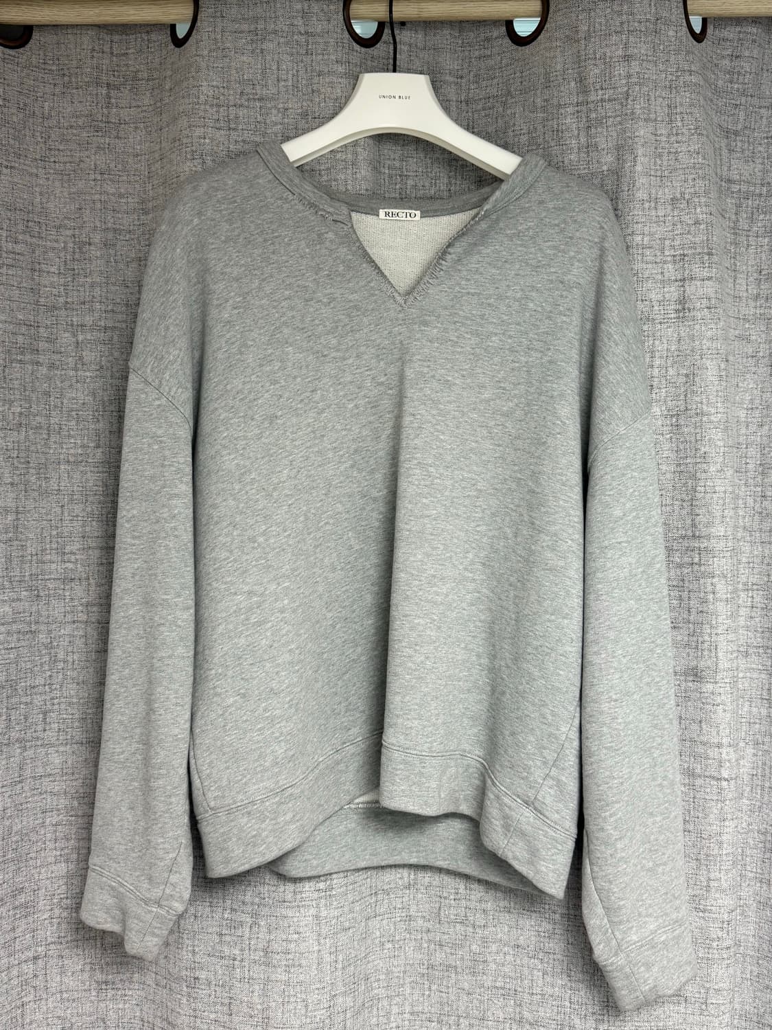 렉토 로고 맨투맨 멜란지그레이  상품이미지3