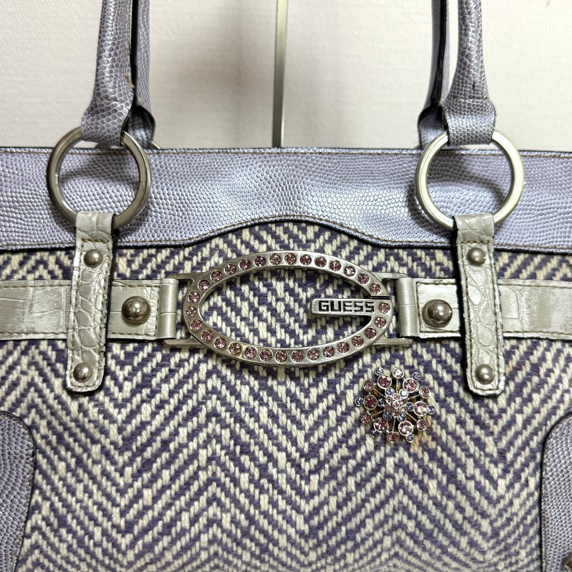 Y2k 희귀 게스guess 갸루 토트백 상품이미지5
