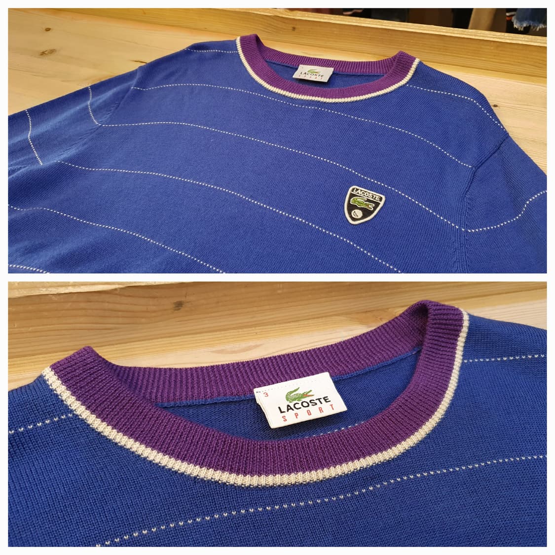 95.라코스테 블루 니트 상품이미지3