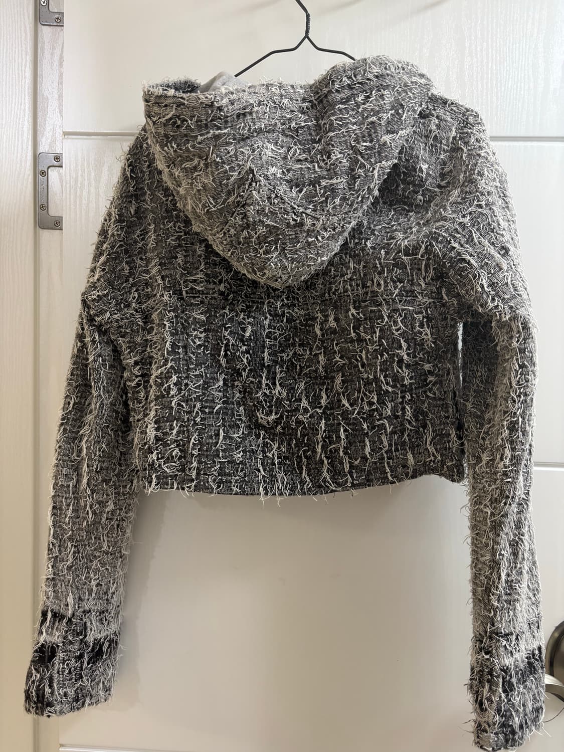 Diesel 디젤 트위드 크롭 후드 집업 상품이미지8