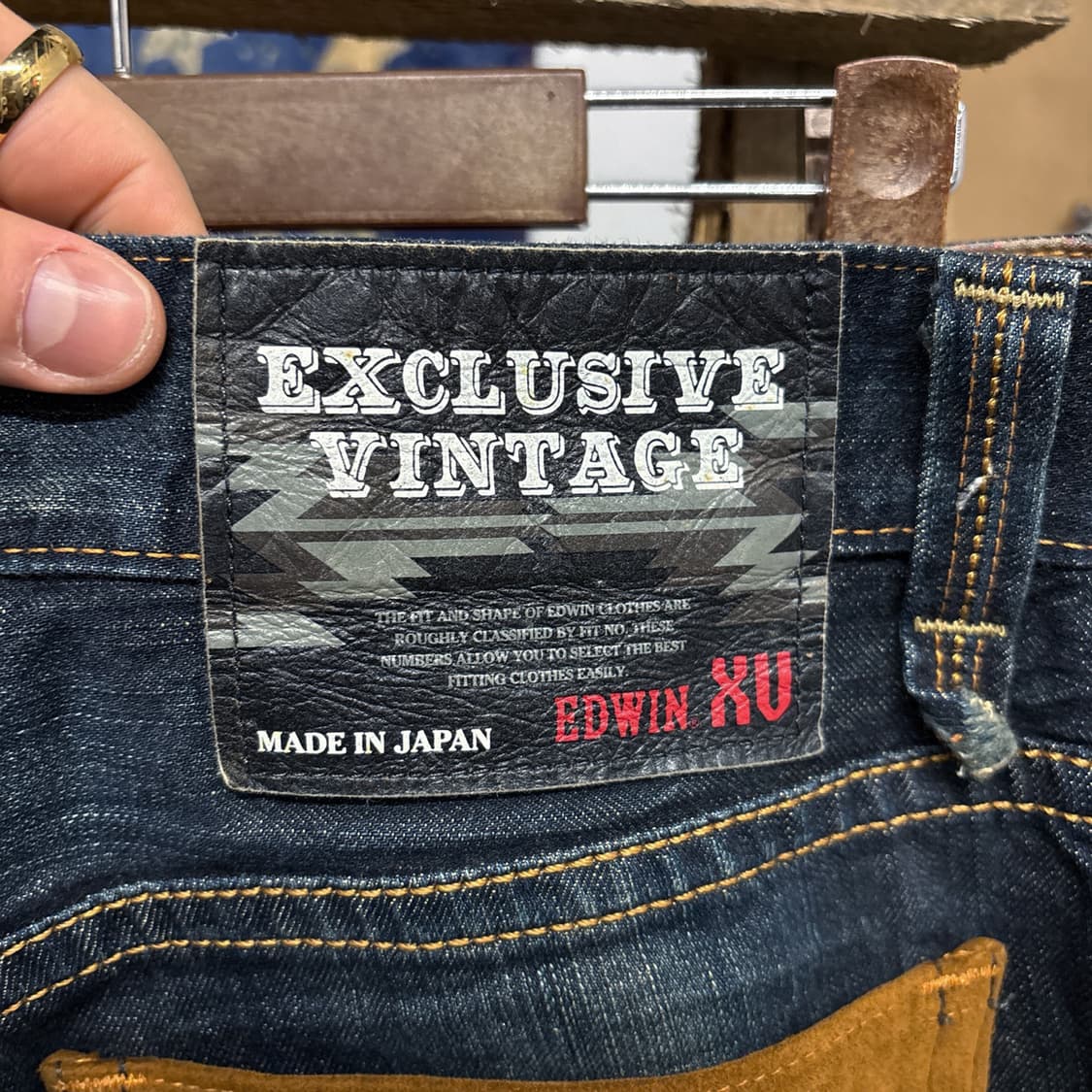 00s 에드윈 사우스웨스턴 무드 콘초버튼 커스텀 데님팬츠 N631 상품이미지8