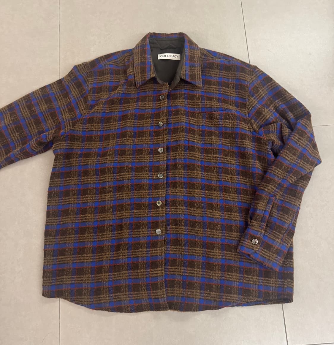 Our legacy 아워레가시 어보브 셔츠 브라운 판코우 체크 상품이미지1