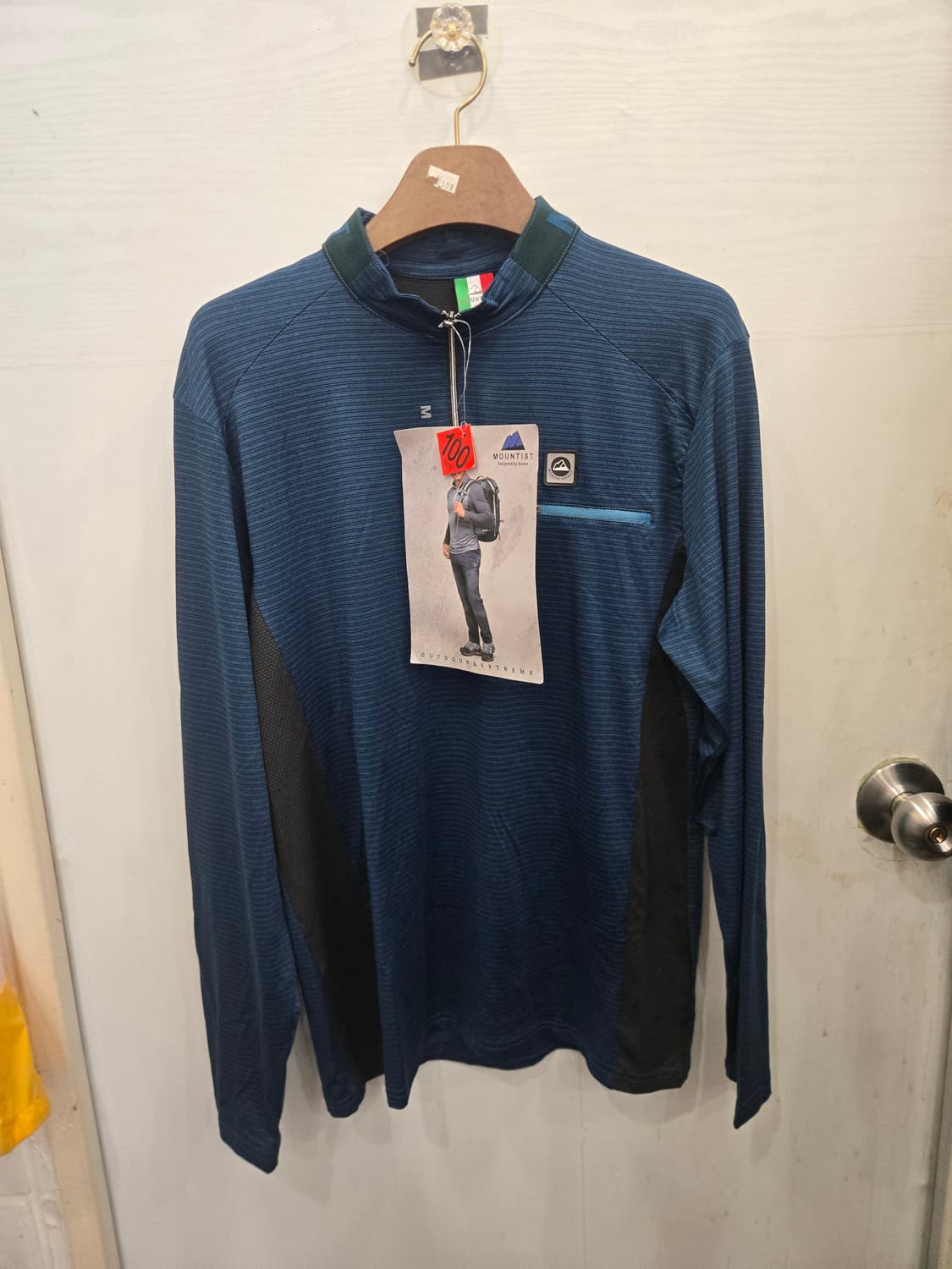 100,L,택있는 새상품)) MOUNTIST 마운티스트 긴팔티셔츠! 상품이미지1