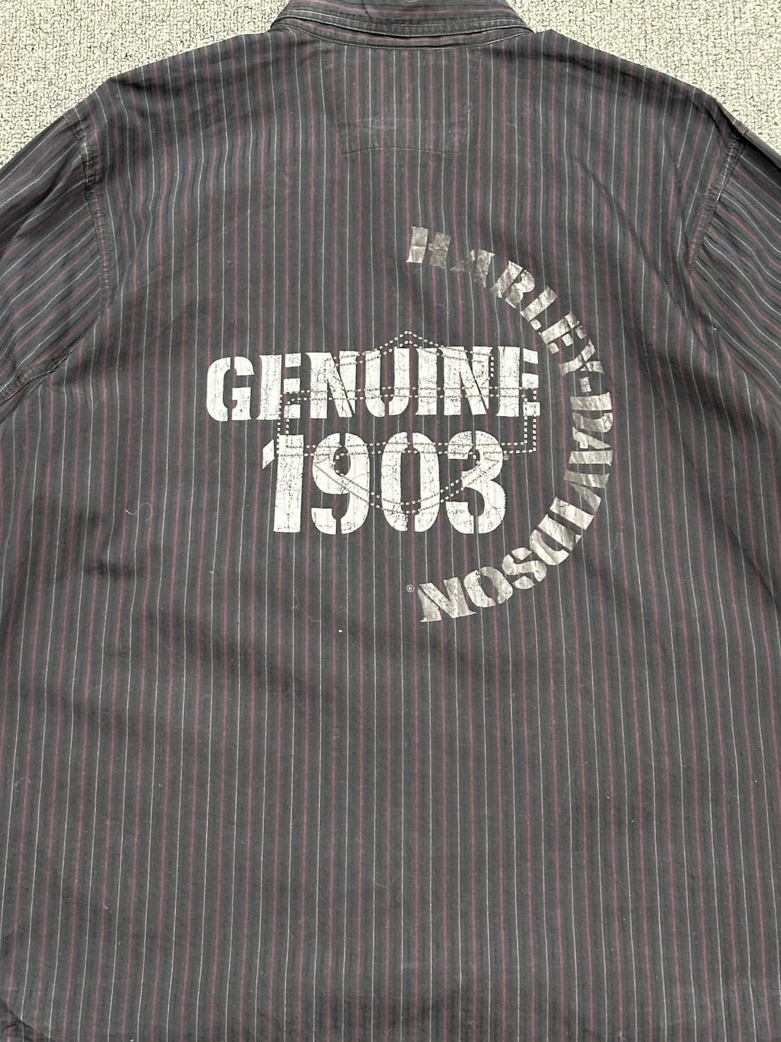 L)할리데이비슨 vintage 멀티 스트라이프 긴팔셔츠 상품이미지5