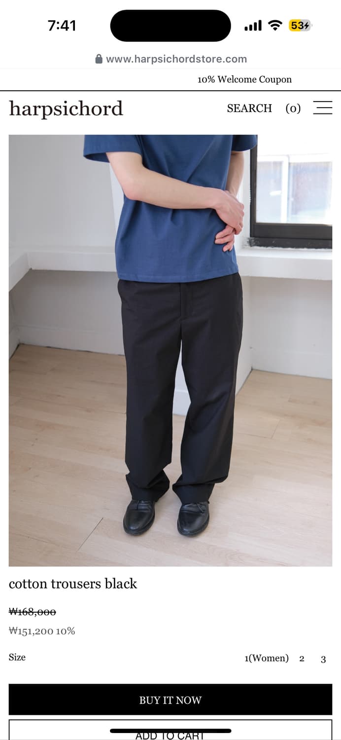 하프시코드 트라우저 팬츠 상품이미지1