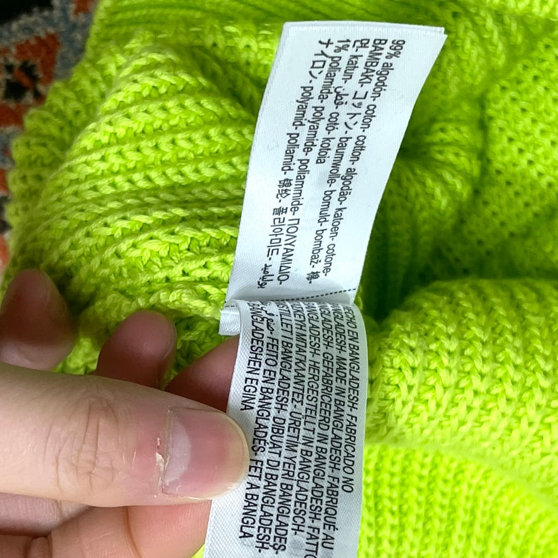 자라 라임 니트 투웨이 집업 남성XS 상품이미지5