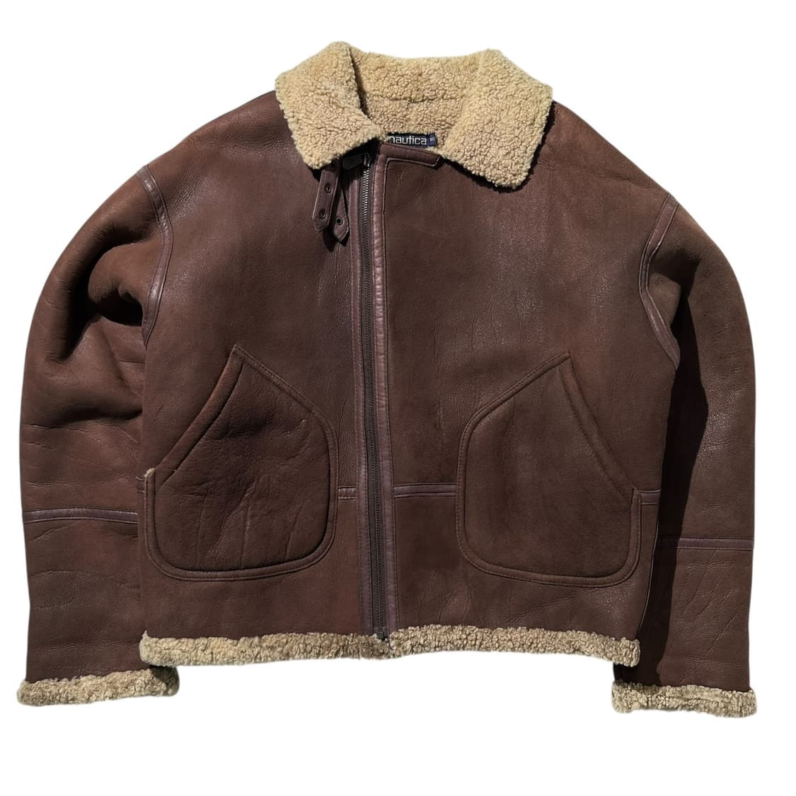 노티카 램스킨 시어링 B-3 무스탕 봄버 자켓 상품이미지1