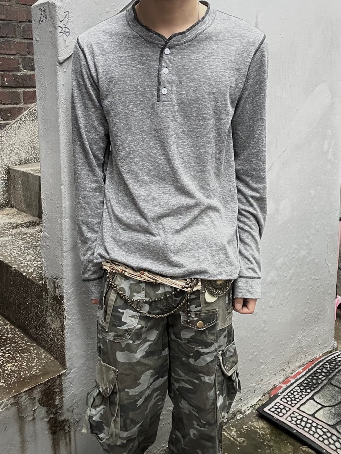 *rare* 빈티지 00s 넘버나인 그레이 롱슬리브 상품이미지2