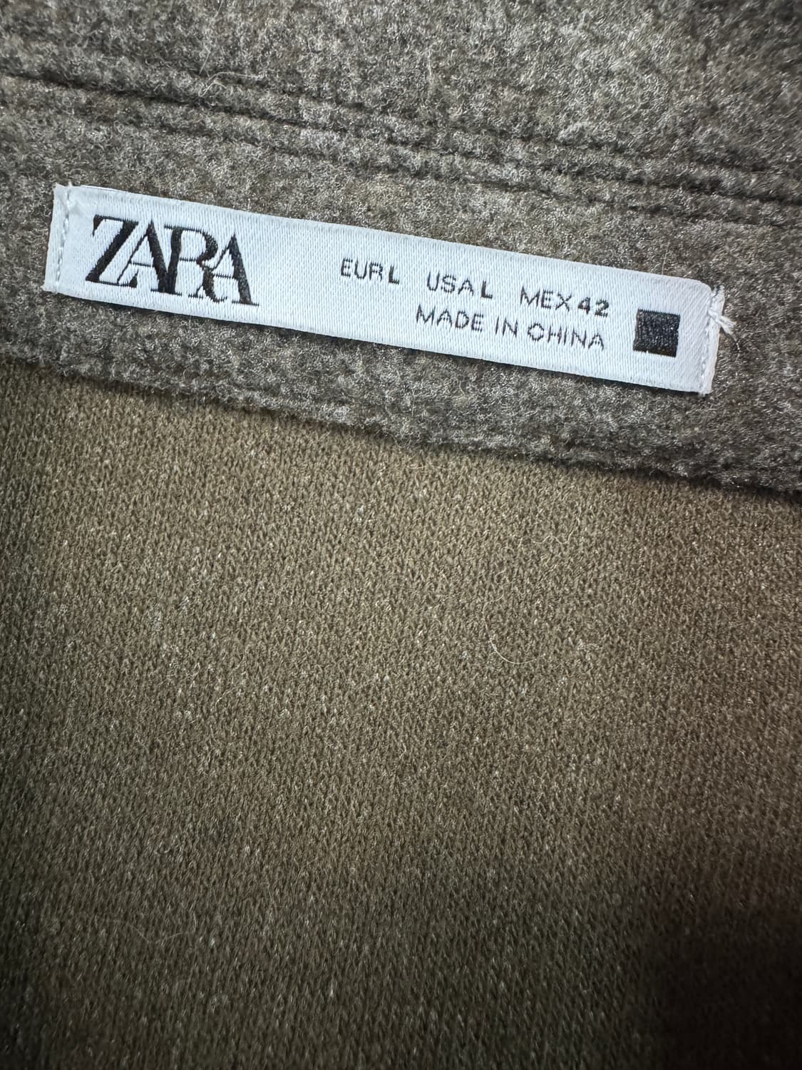 자라 ZaRa 플란넬 빈티지 브라운 오버 셔츠 자켓 2XL 상품이미지3