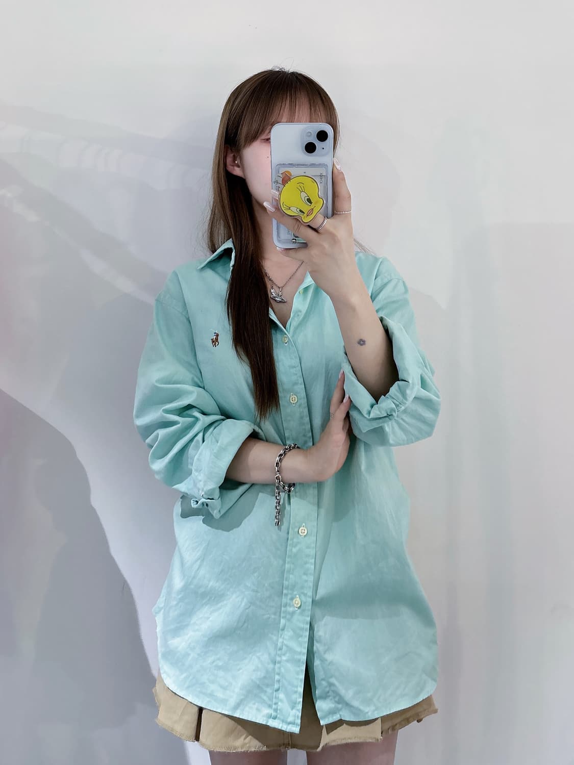 폴로랄프로렌 멀티포니 민트 셔츠 상품이미지1