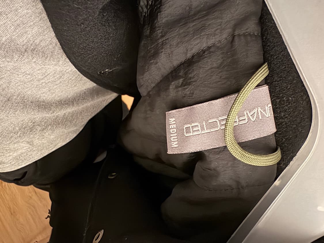 언어펙티드 울 바시티 자켓 블랙 M 상품이미지3