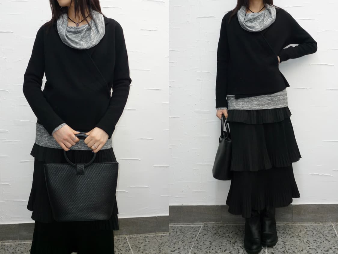 wide opening neck top 상품이미지2