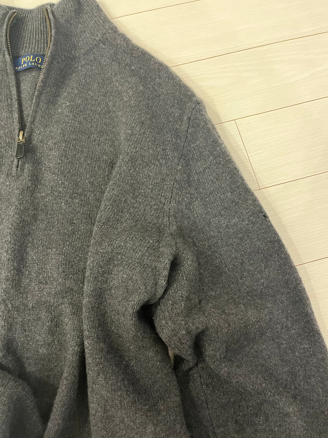 폴로 울 캐시미어 집업 니트 상품이미지6