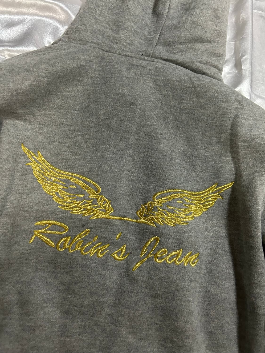 Robins Jeans gray y2k hood zip-up 상품이미지2