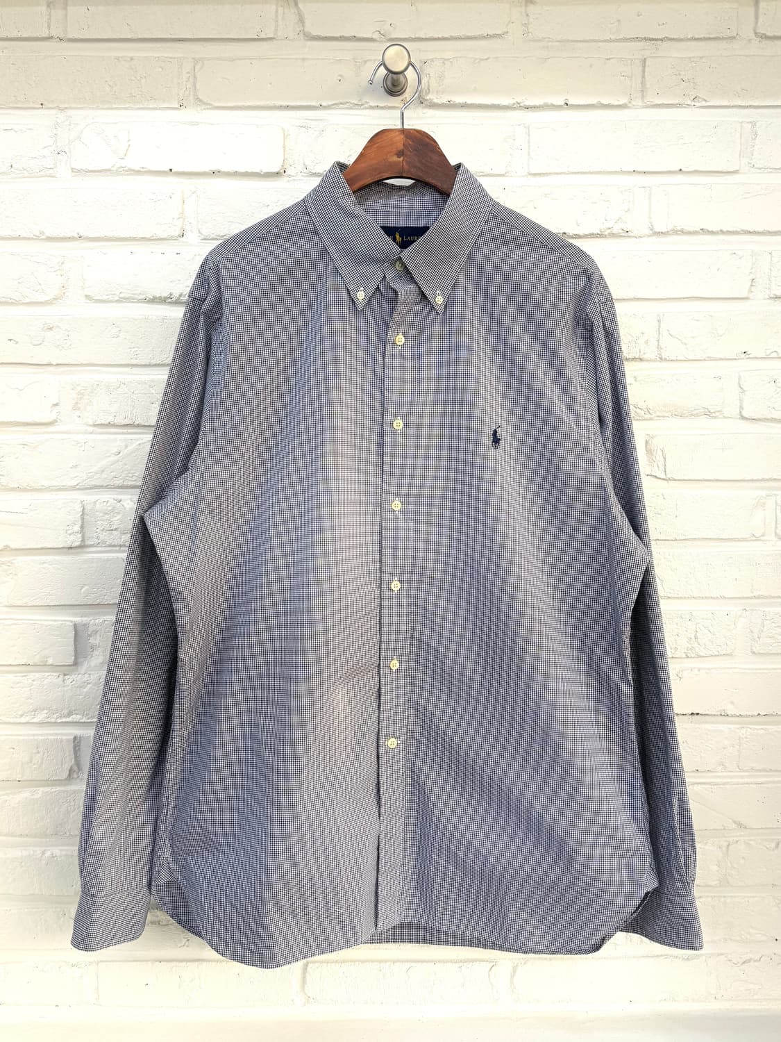 폴로 블루 체크 슬림핏 셔츠 상품이미지3