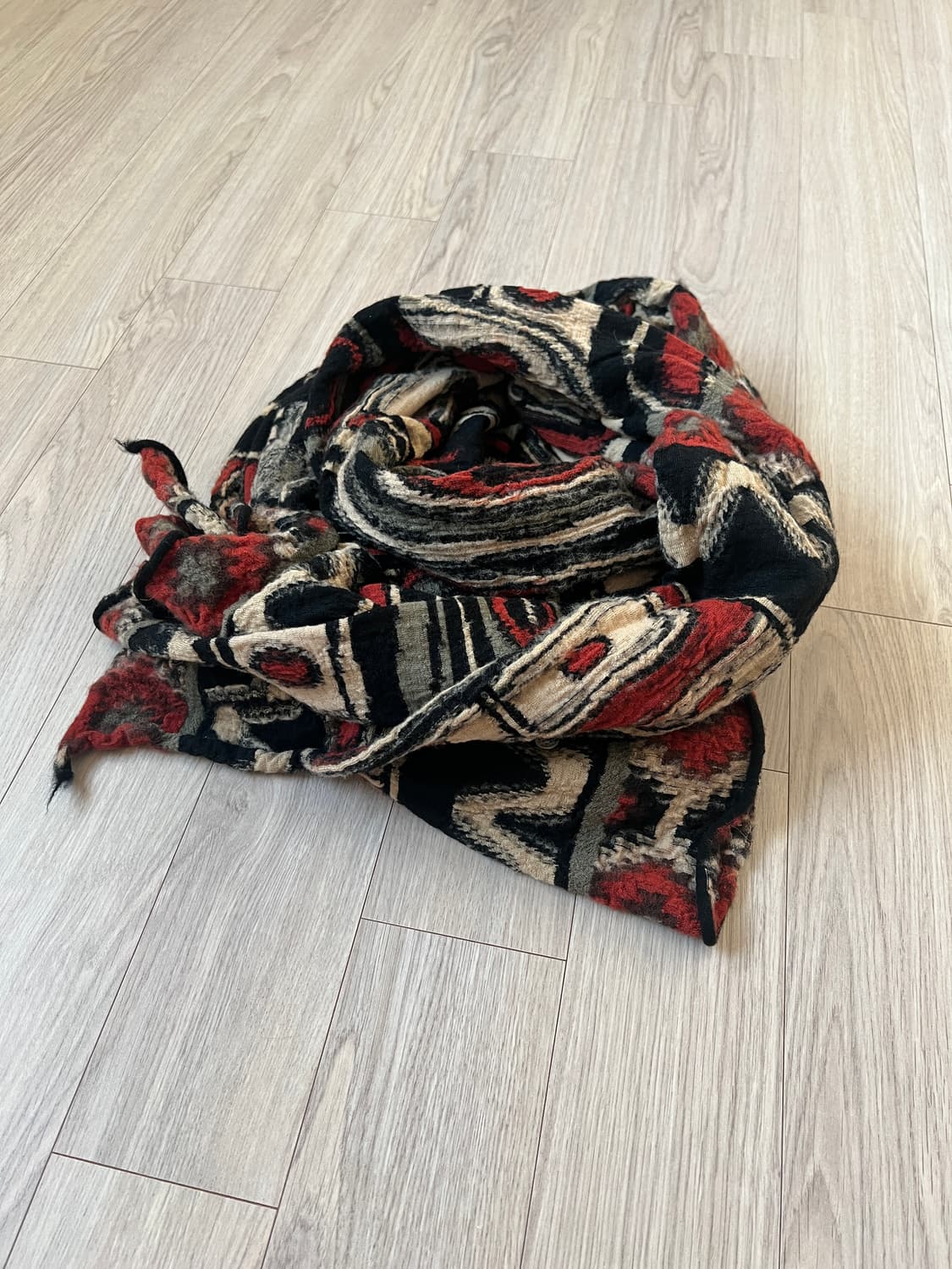 (새상품) 캐피탈 펠티드 울 알래스카 레이븐 스카프 오렌지 상품이미지4