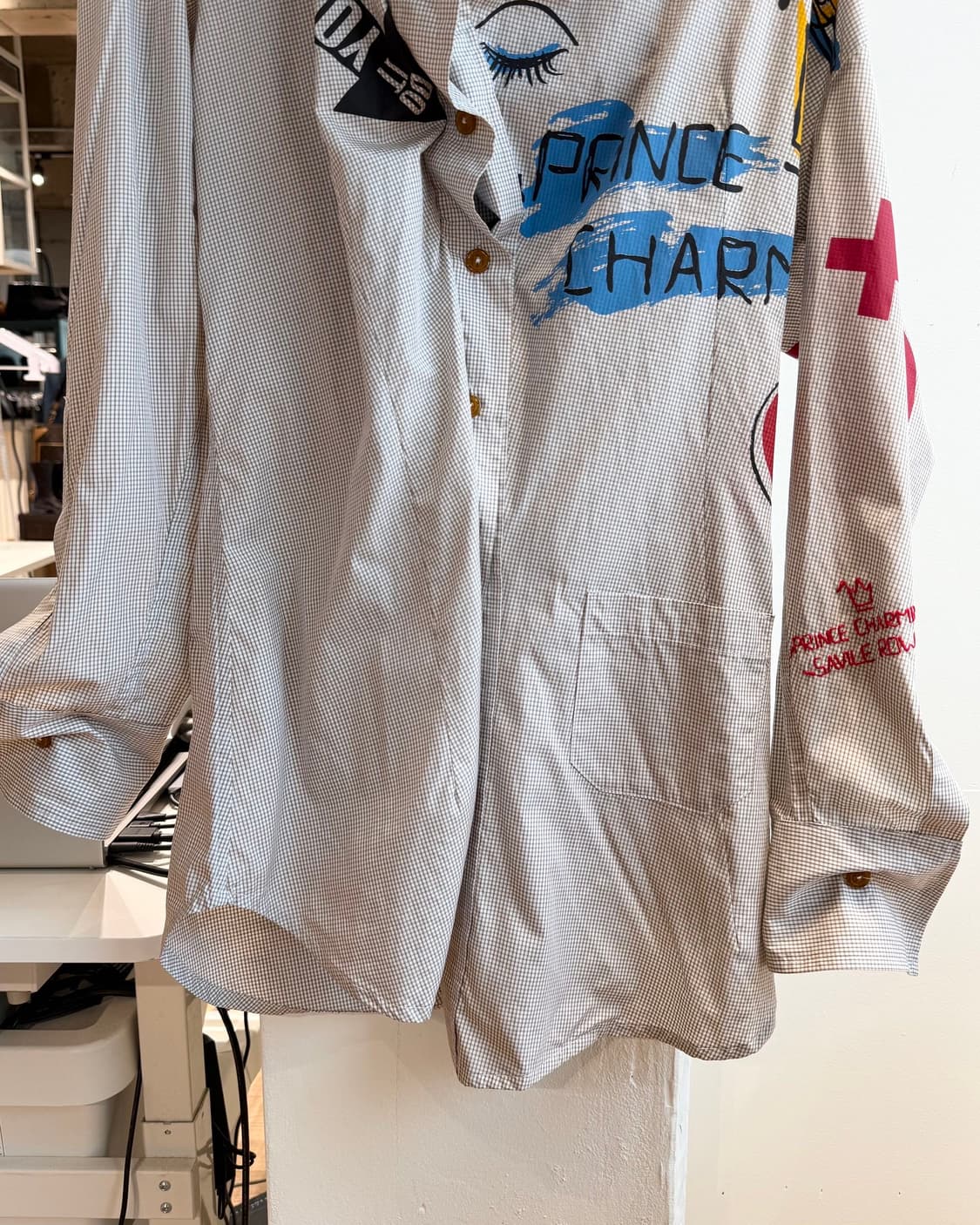 비비안 웨스트우드 그래픽 레터링 셔츠 원피스 상품이미지6