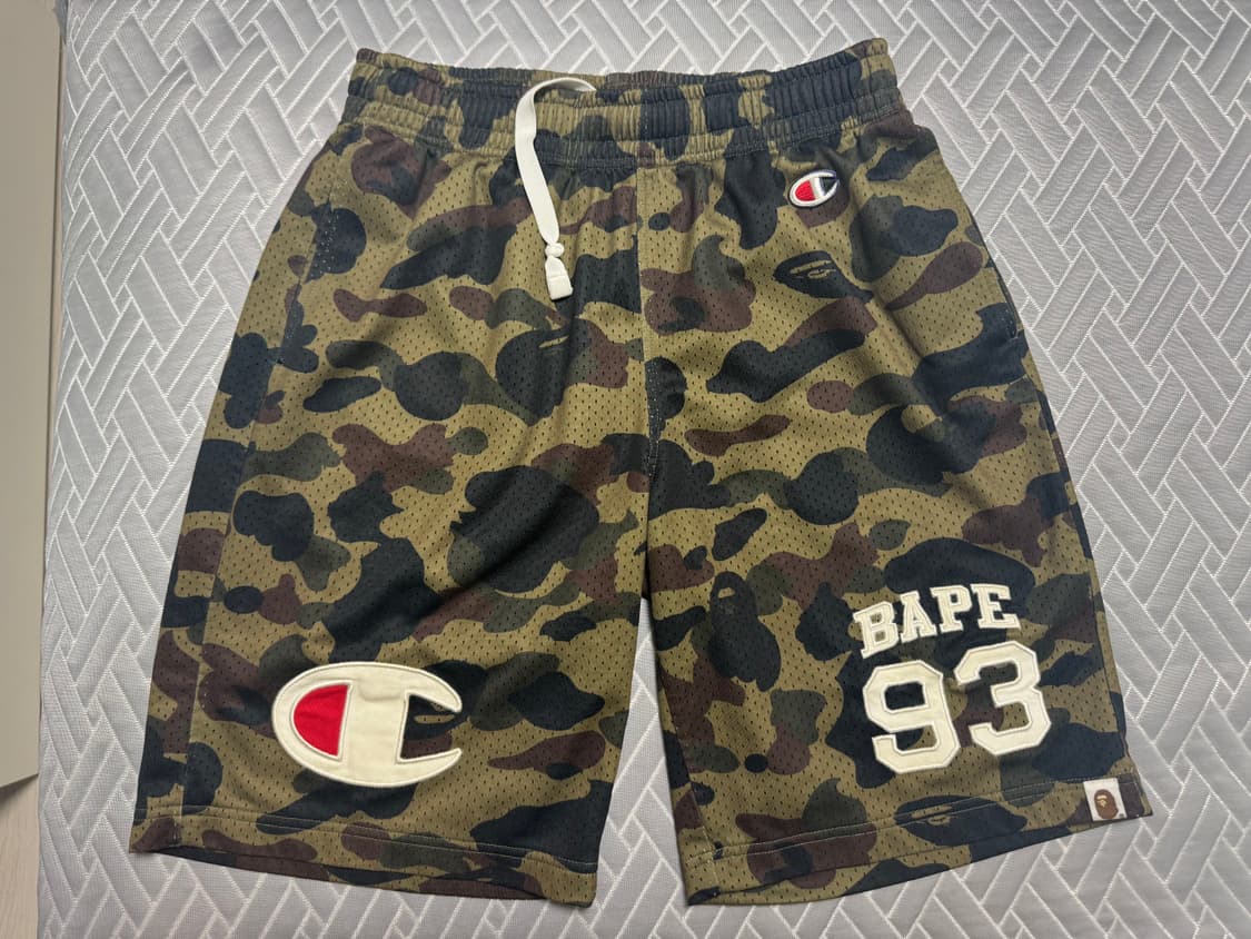 베이프 챔피온 콜라보 메쉬 반바지 상품이미지1