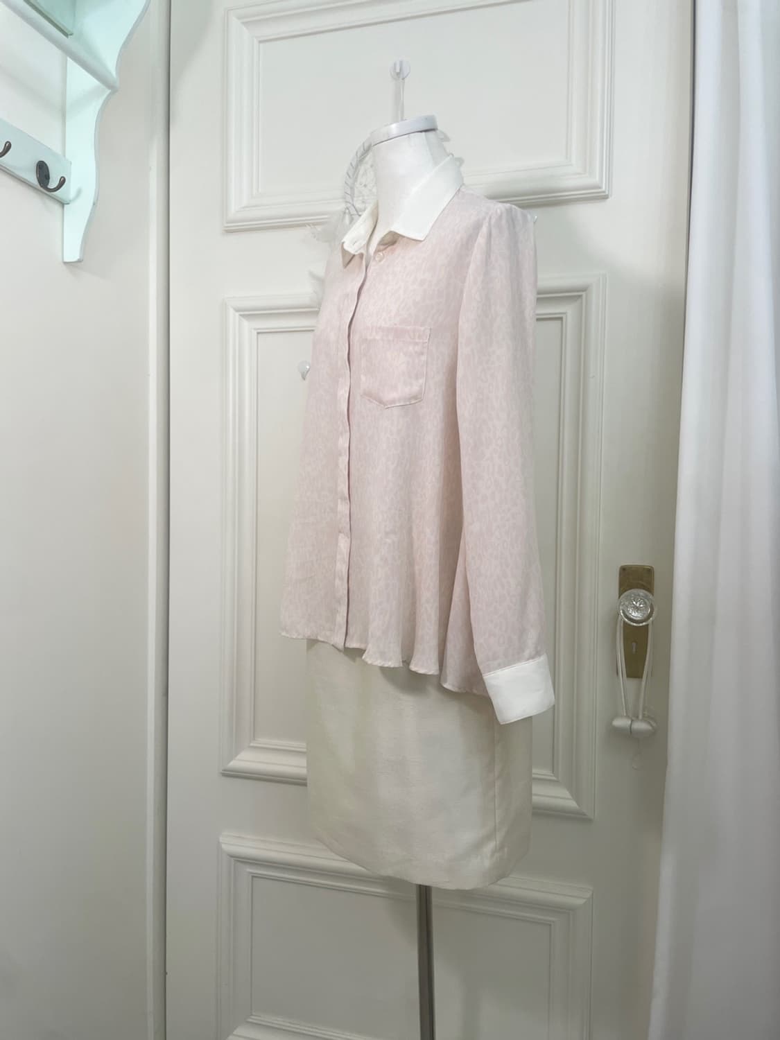 white satin basic midi skirt(size-9) 상품이미지7