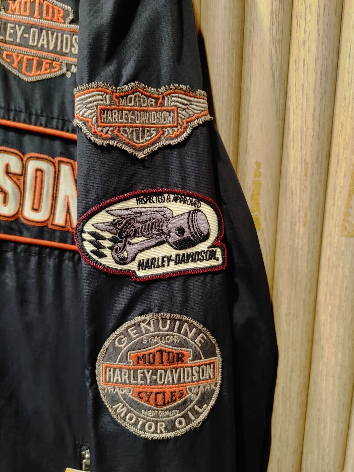 무배) 할리 데이비슨 패치워크 레이싱 자켓 - M 상품이미지4
