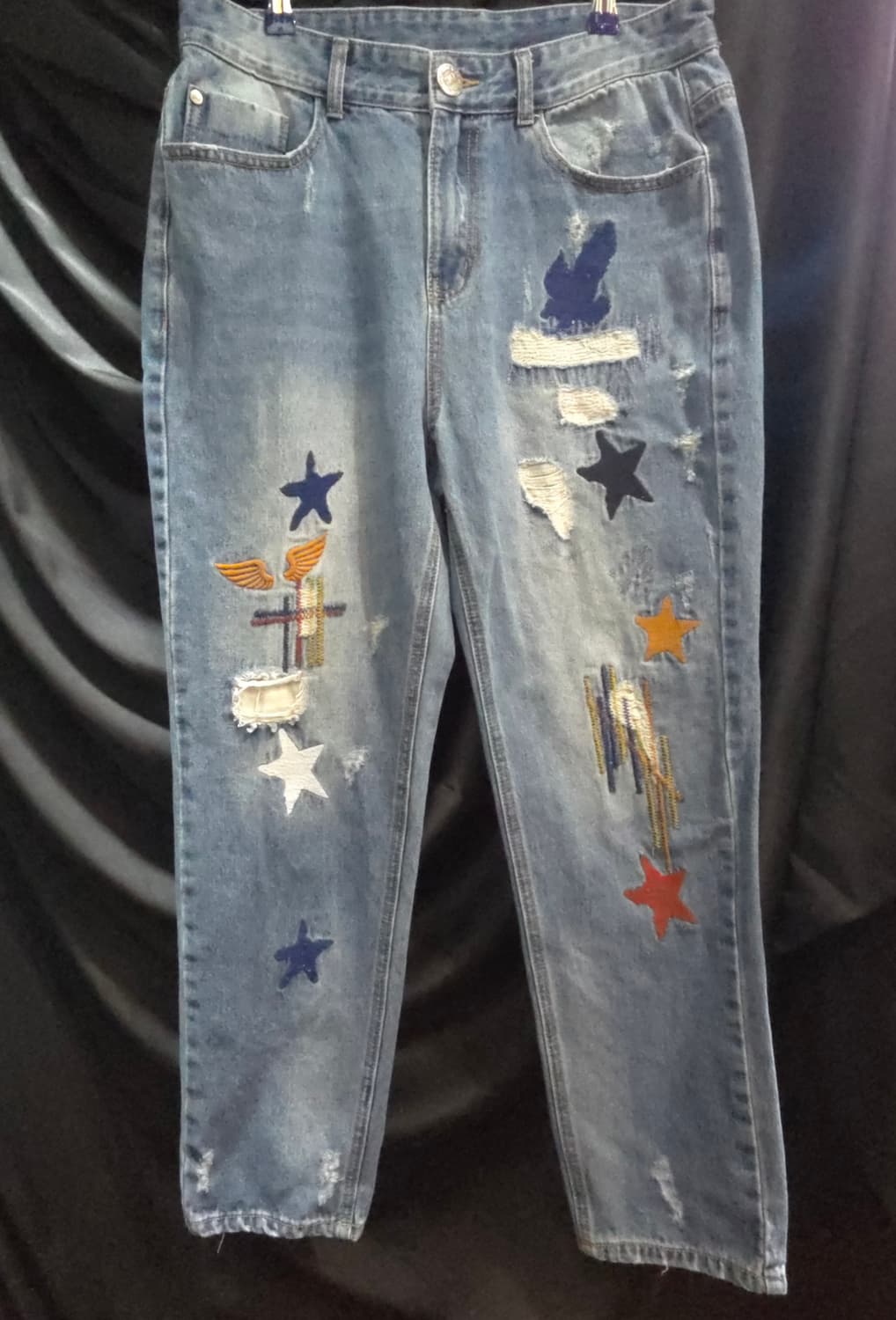 지프 스피릿 패치워크 데님팬츠 상품이미지1