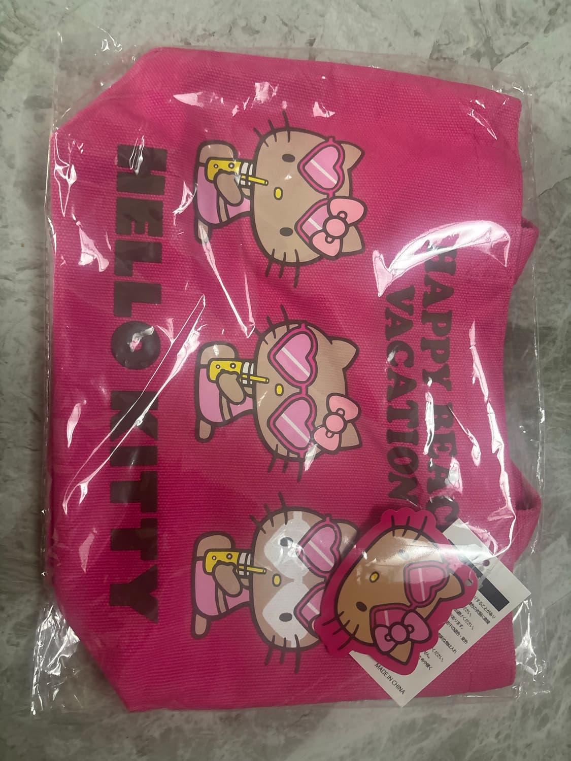 산리오  태닝 헬로키티  핑크 토트백 가방 에코백 상품이미지1