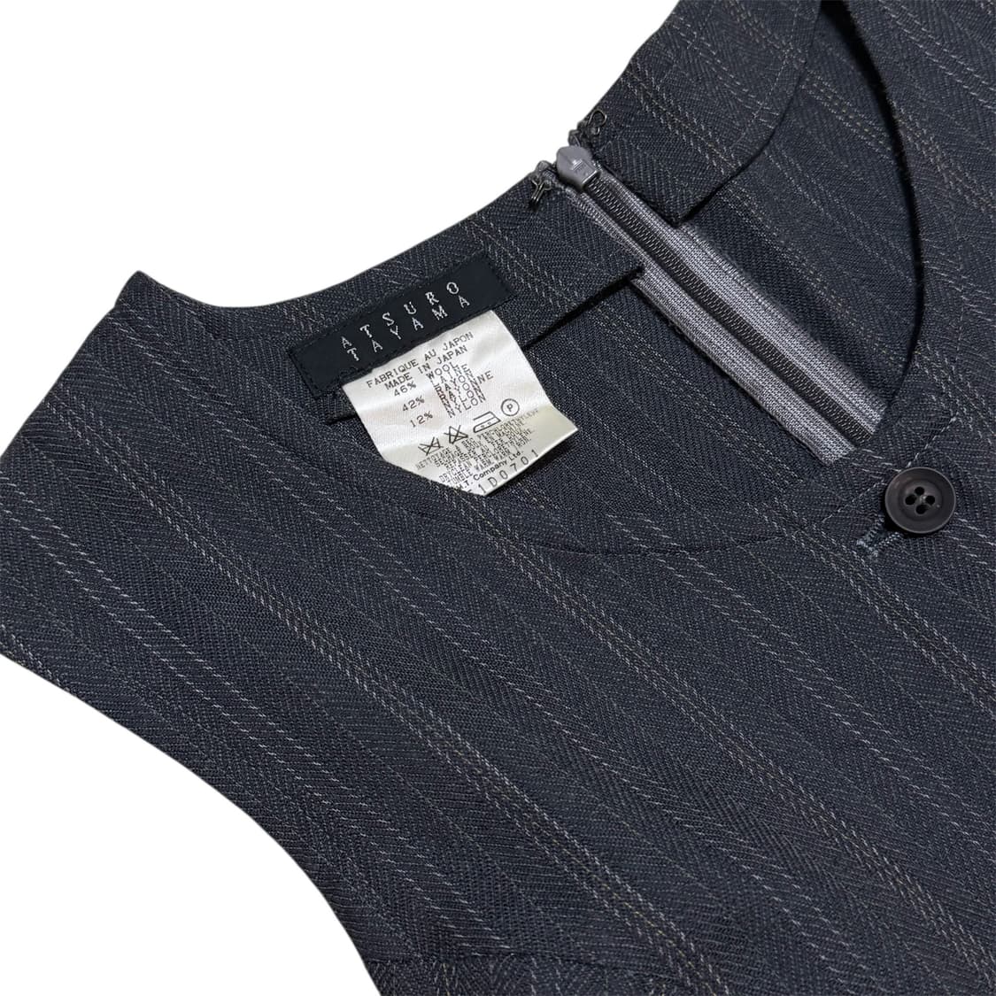 ATSURO TAYAMA 핀스트라이프 슬리브리스 원피스 상품이미지2