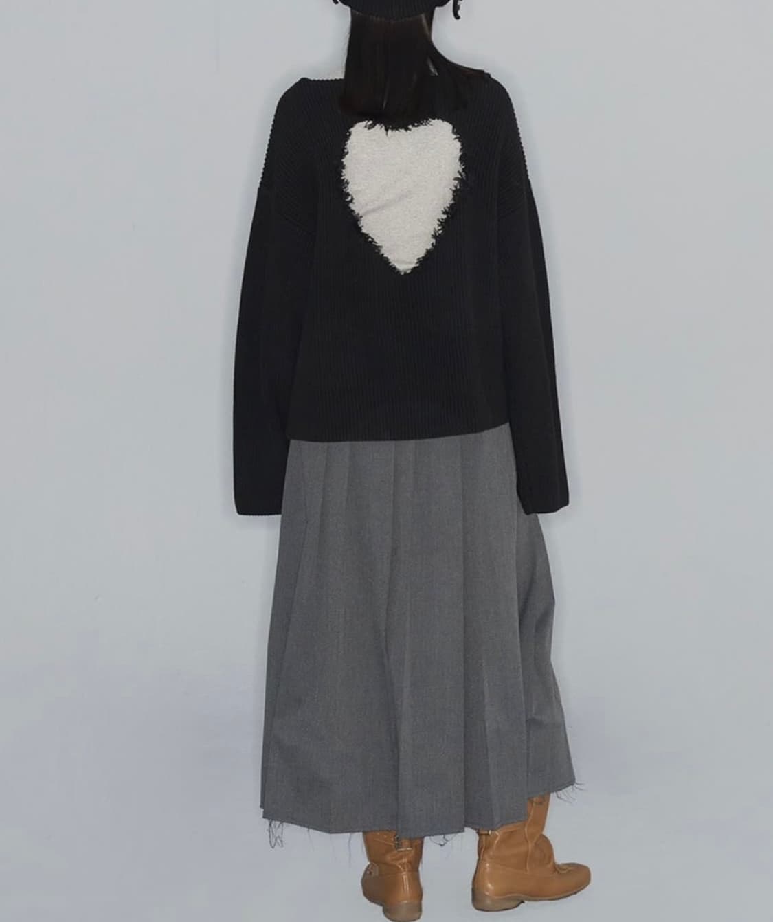 오픈와이와이 back damaged heart pullover 상품이미지2