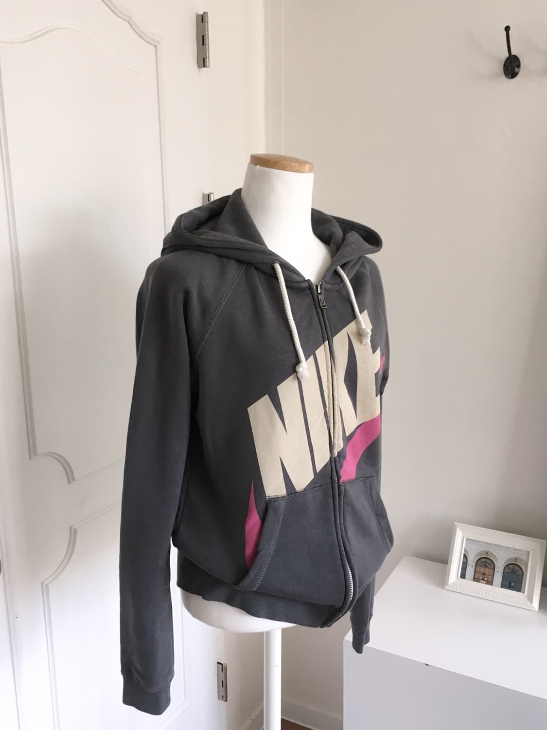 나이키 빅로고 후드집업 그레이 상품이미지2