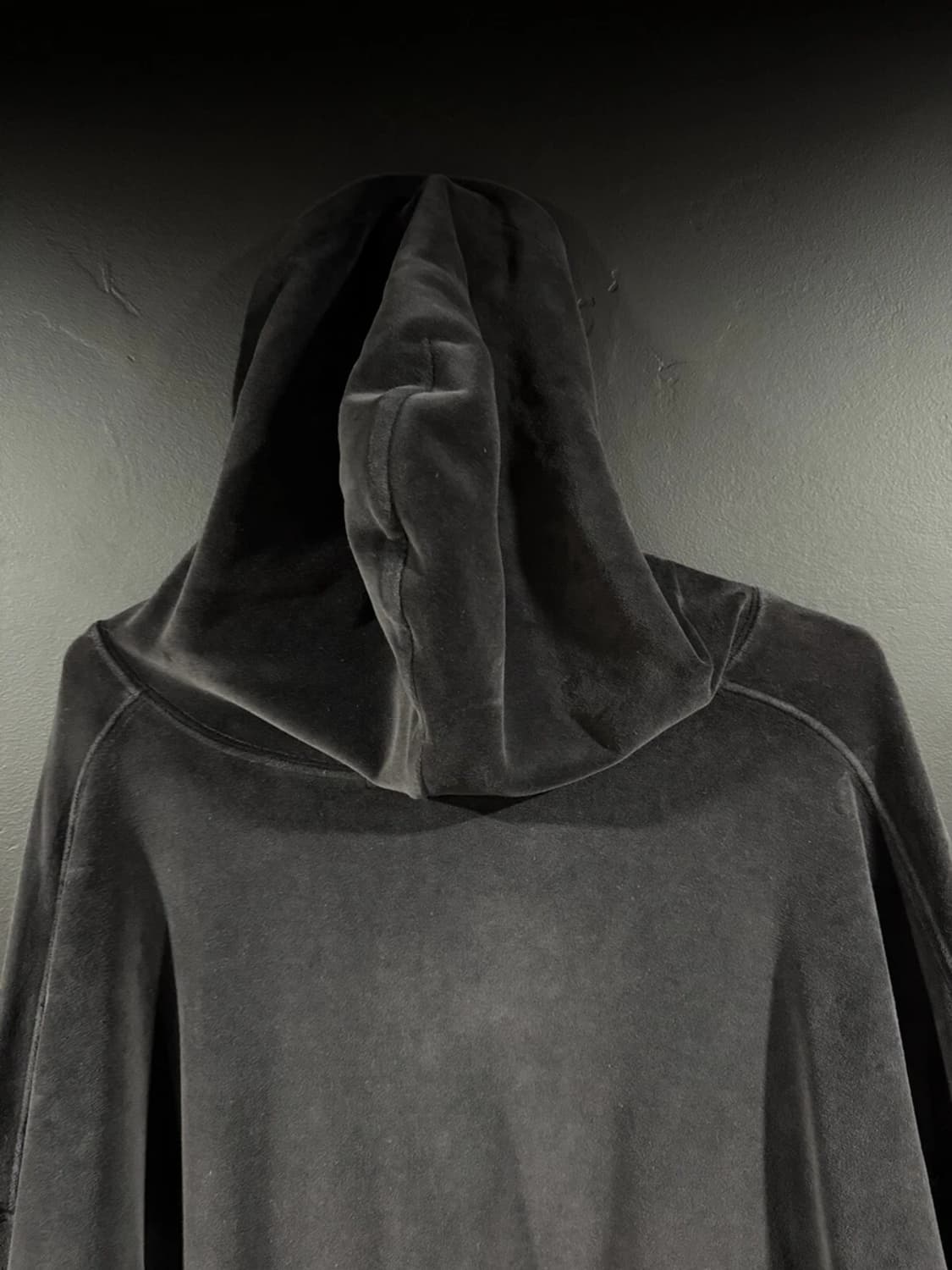 [정품] 칸예웨스트 벨벳 자수 오버 후드티 블랙 M 상품이미지3