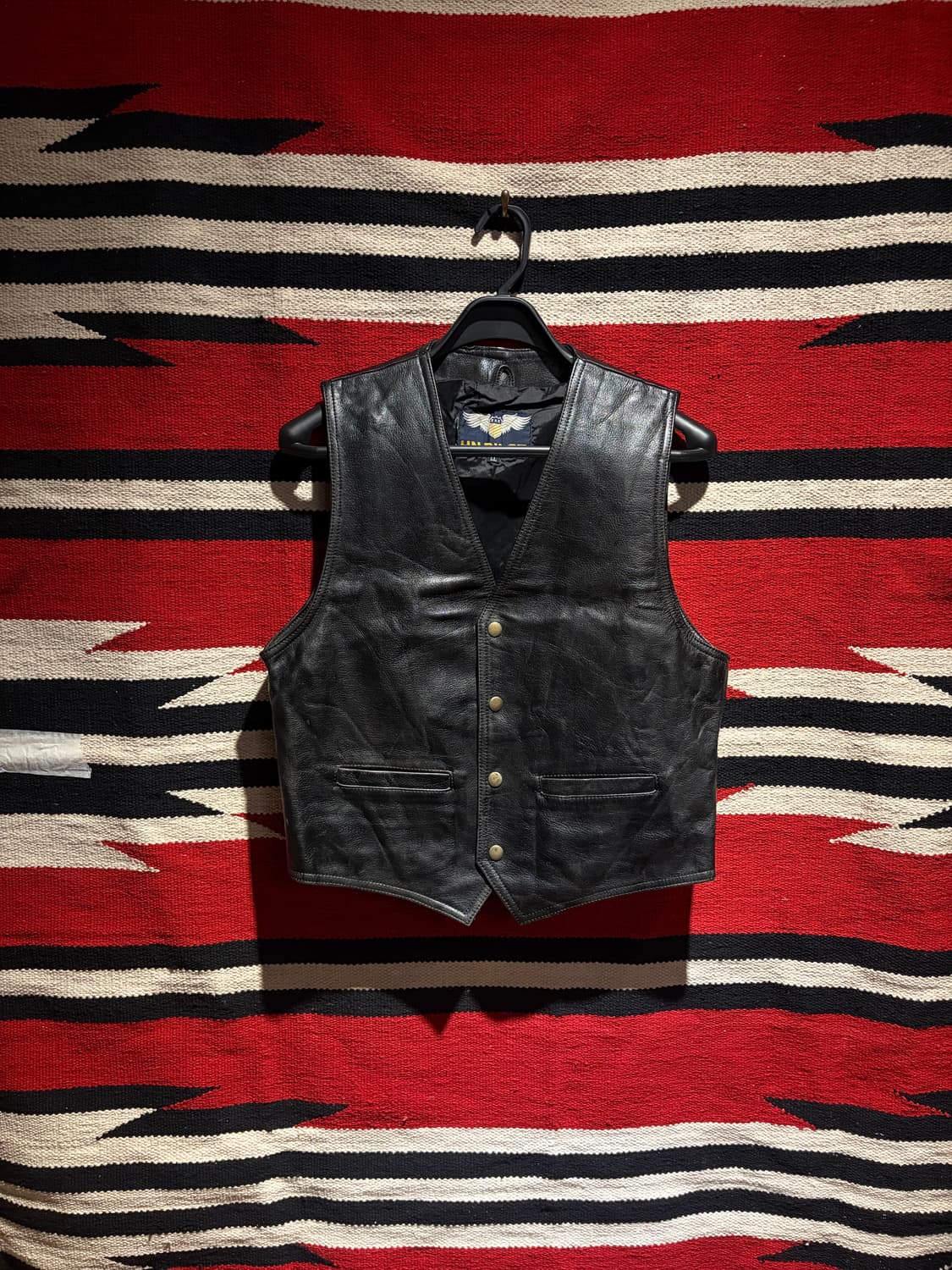 Western cow leather vest / 웨스턴 가죽조끼 상품이미지1