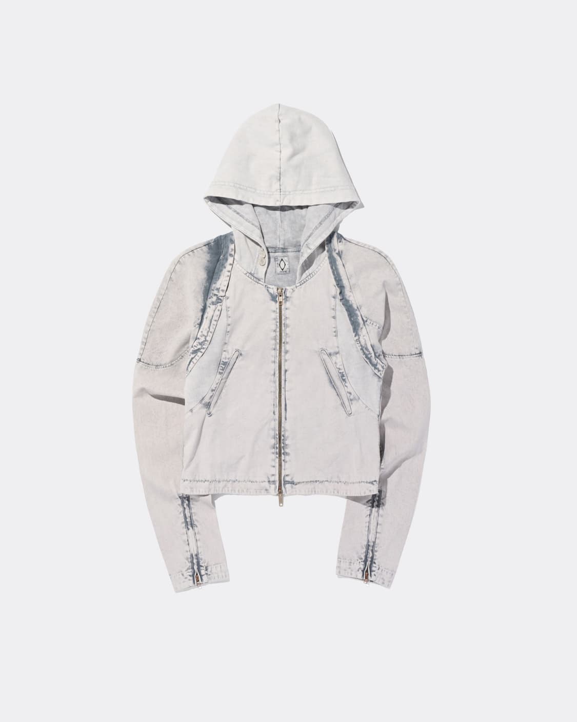 Mschf BLEACHED CUT OFF HOODIE JACKET 상품이미지1