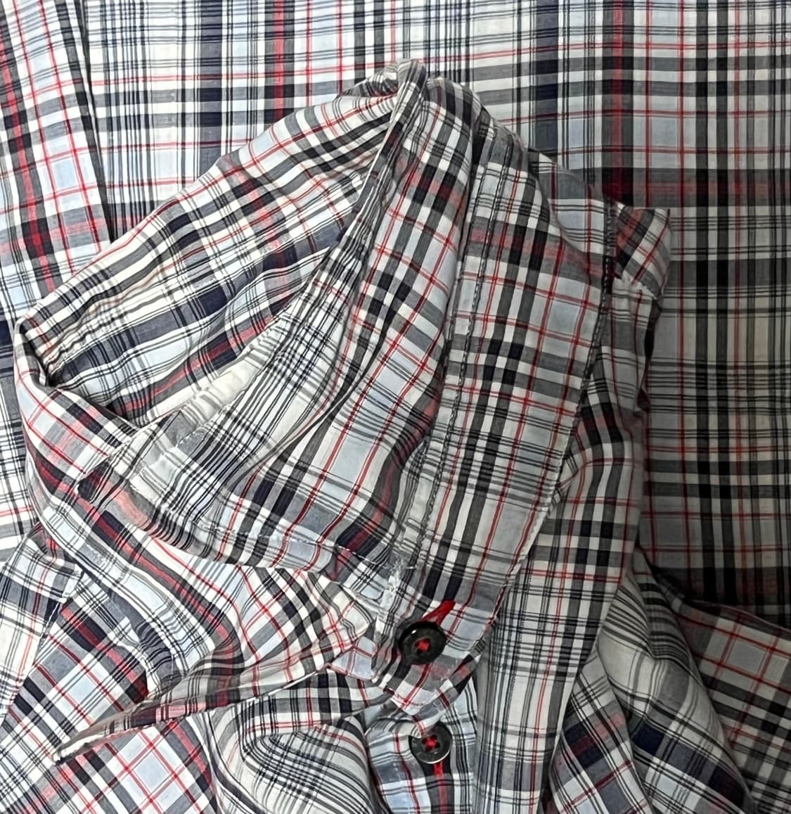 버버리 블랙라벨 BURBERRY 체크 반팔 셔츠 상품이미지3