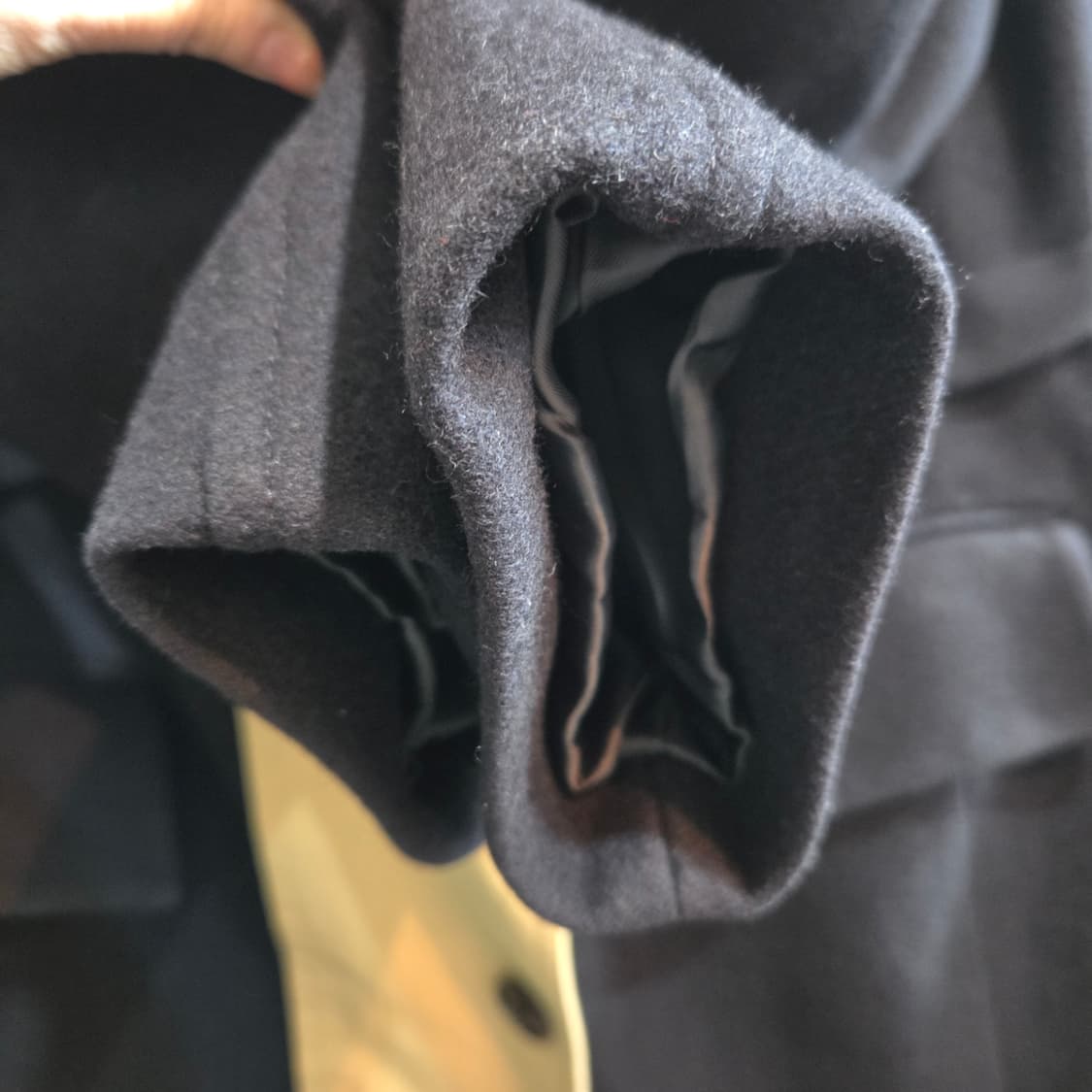 SYSTEM 시스템 배색 트렌치 모직 롱코트 상품이미지7