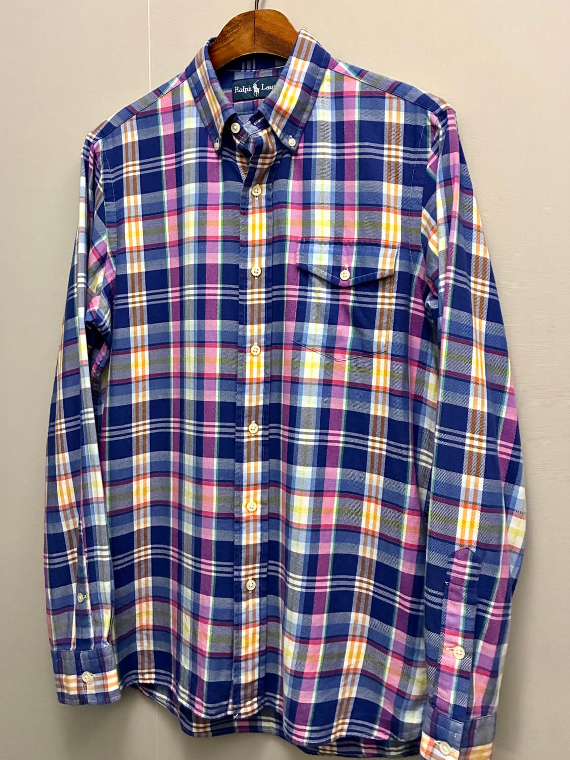 (S/97)POLO 폴로랄프로렌 원포켓 체크 버튼다운 셔츠 폴로셔츠 상품이미지2