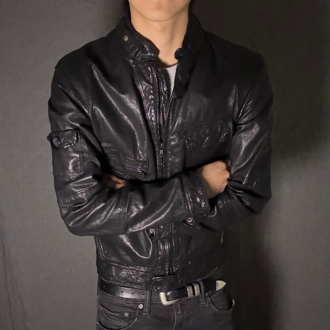 japan vintage ltaly lamb skin jacket 상품이미지5