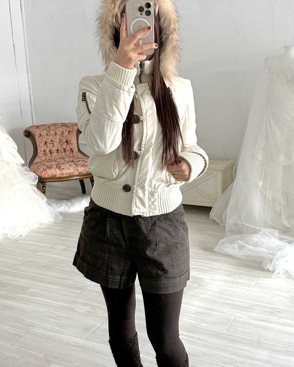 Deep mute brown wool pants 상품이미지5