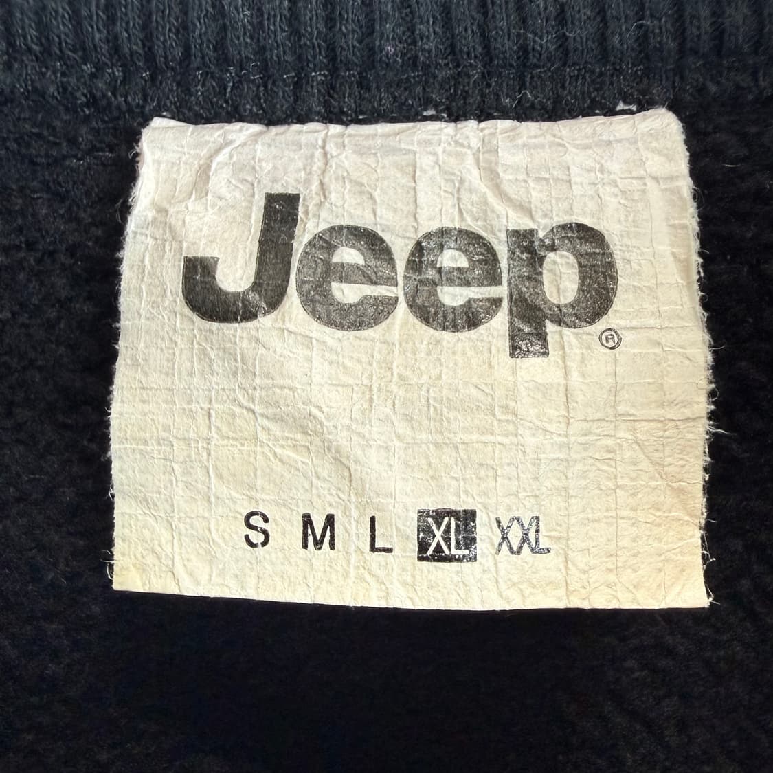 XL) 지프 백로고 맨투맨 블랙 상품이미지3