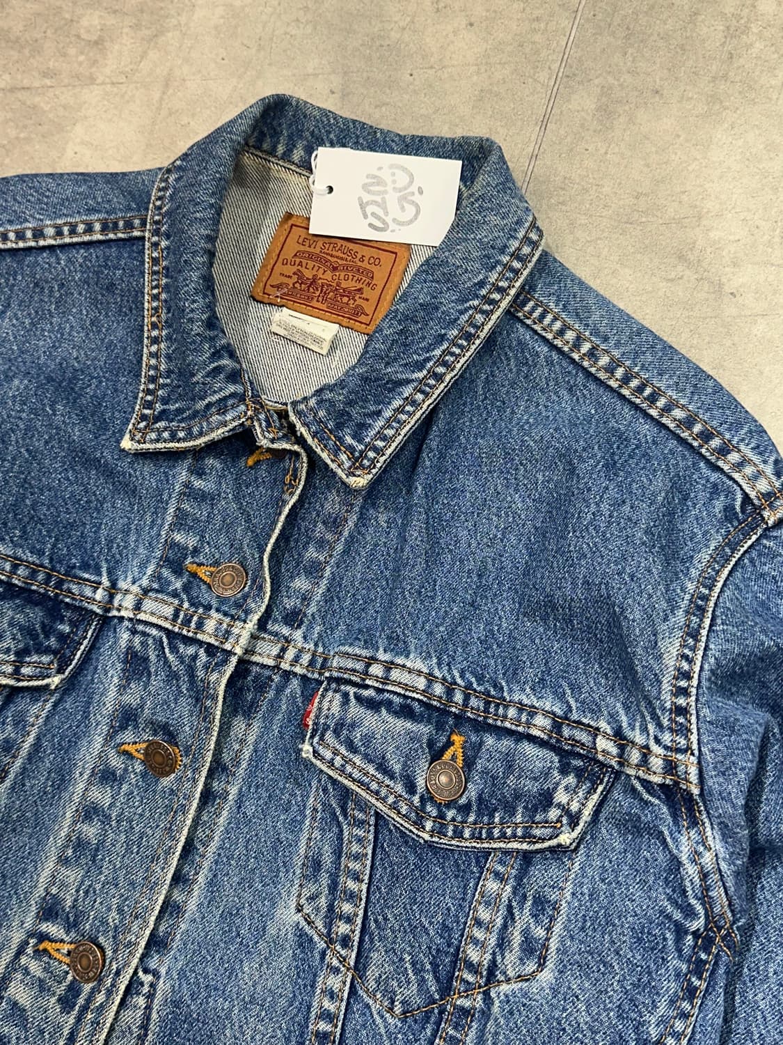 90s made in usa 리바이스 데님 트러커 자켓 상품이미지3