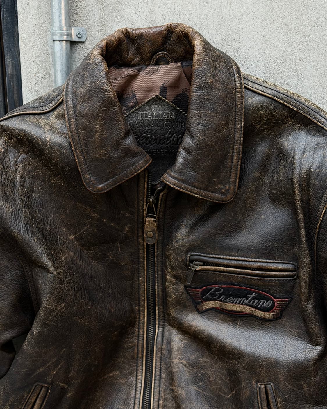 BRENNTANO 90s brown cowhide jacket 상품이미지4